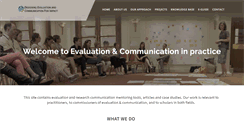 Desktop Screenshot of evaluationandcommunicationinpractice.net